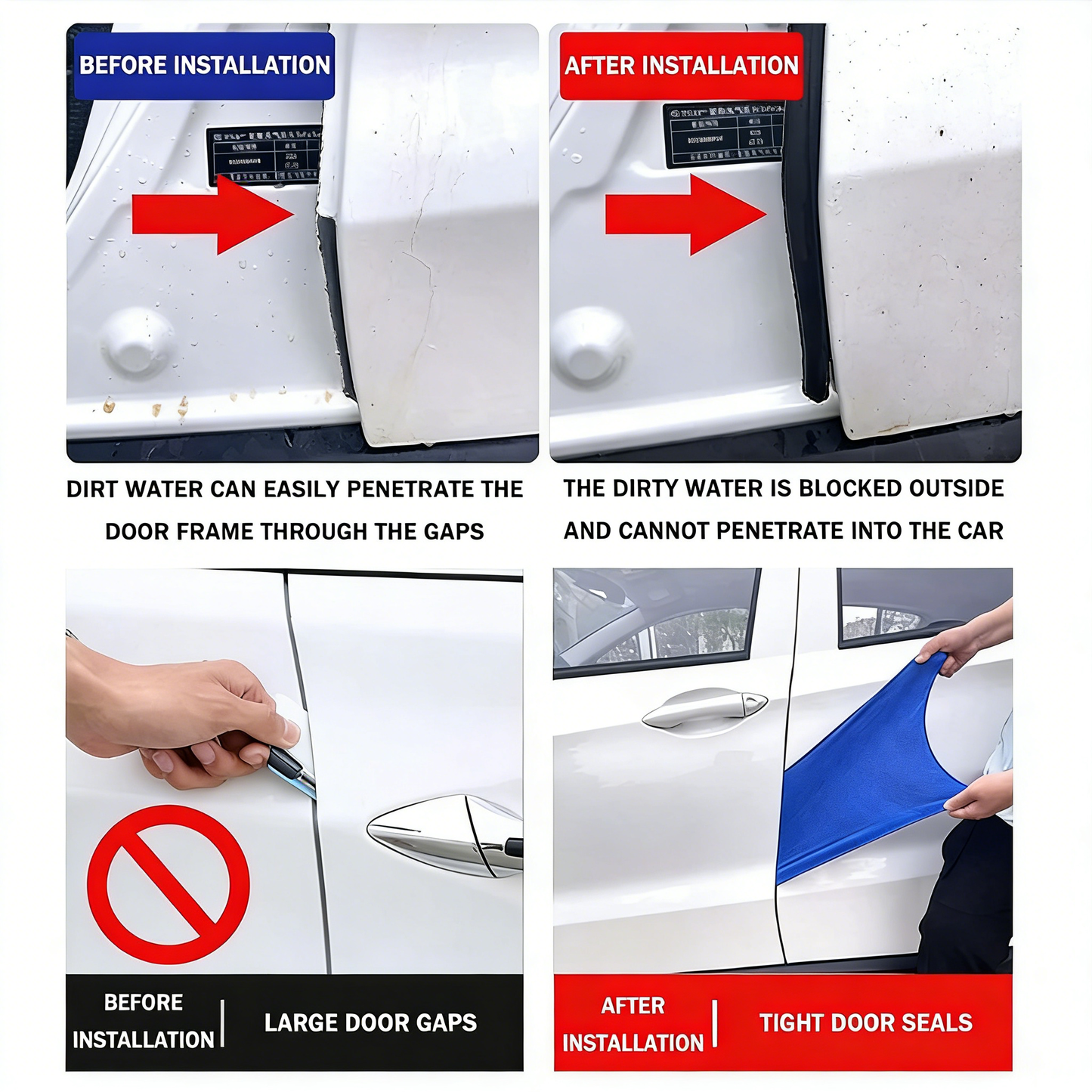 🚗 BUY 1 GET 1 FREE! ✨ 5-Hole Automotive Dust-proof & Shock-absorbing Sealing Strip
