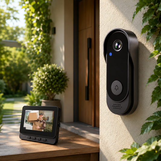 🚪 60% OFF NOW ! 📹 Wireless Doorbell Camera – 1080P, 170° Angle, 4.3-inch Screen, IPX65 Waterproof & Night Vision ✨