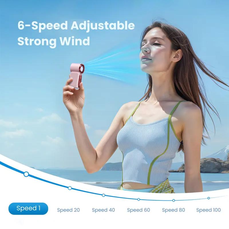 🥳2026 HOT SALE🥳💨❄️ 50% OFF! Turbo Handheld Fan – 16900 RPM, 6 speeds, LED display.  🌬️✨