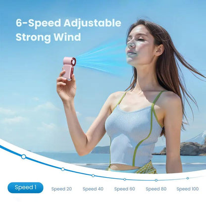 🥳2026 HOT SALE🥳💨❄️ 50% OFF! Turbo Handheld Fan – 16900 RPM, 6 speeds, LED display.  🌬️✨