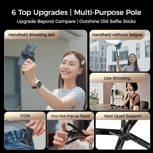 🔥Hot Sale（💥50%OFF）🔥4-in-1 Multifunctional 360° Rotation Magnetic Selfie Stick