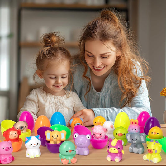 🔥LAST DAY SALE 49% OFF🔥12/24PCS Easter Eggs Prefilled Slow Rising Squishy Toys