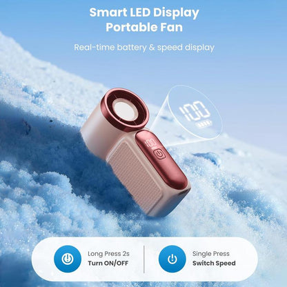 🥳2026 HOT SALE🥳💨❄️ 50% OFF! Turbo Handheld Fan – 16900 RPM, 6 speeds, LED display.  🌬️✨