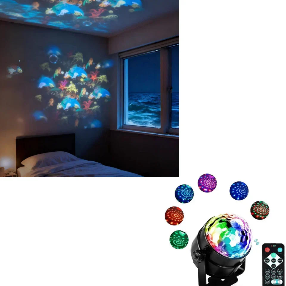 Dynamic Rotating LED Projector Light