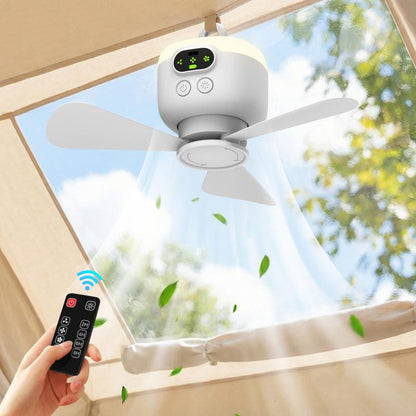 ⏳🔥LIMITED-TIME 50% OFF! 🌬️ Rechargeable Ceiling Fan with LED Lights – Cool & Bright Anywhere ✨