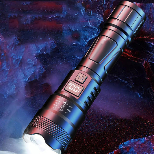 🔦 LED Strong Light Retractable Flashlight | Year-End Mega Sale 50% OFF | Zoomable Beam & Adjustable Length | Rechargeable for Outdoor & Emergency Use 🚀✨