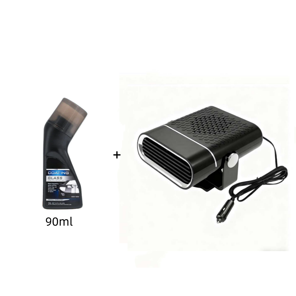 2-in-1 Portable Car Heater with 360° Rotation