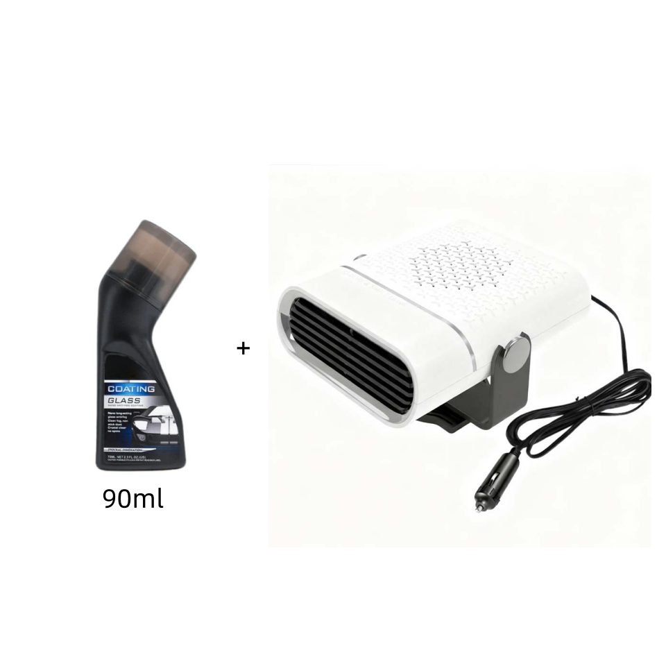 2-in-1 Portable Car Heater with 360° Rotation