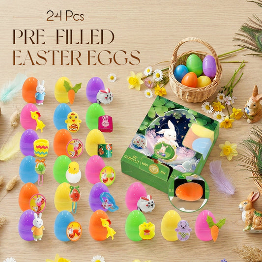 24 Pcs Pre-Filled Easter Eggs