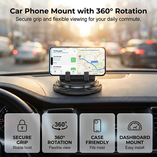 📱 50% OFF! 2-in-1 car phone holder + parking number plate – 360° rotation, fits heavy-duty cases. 50K+ sold! 🚗✨