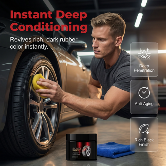 🚗Instant Tire Shine & Protector Wax Kit👍✨
