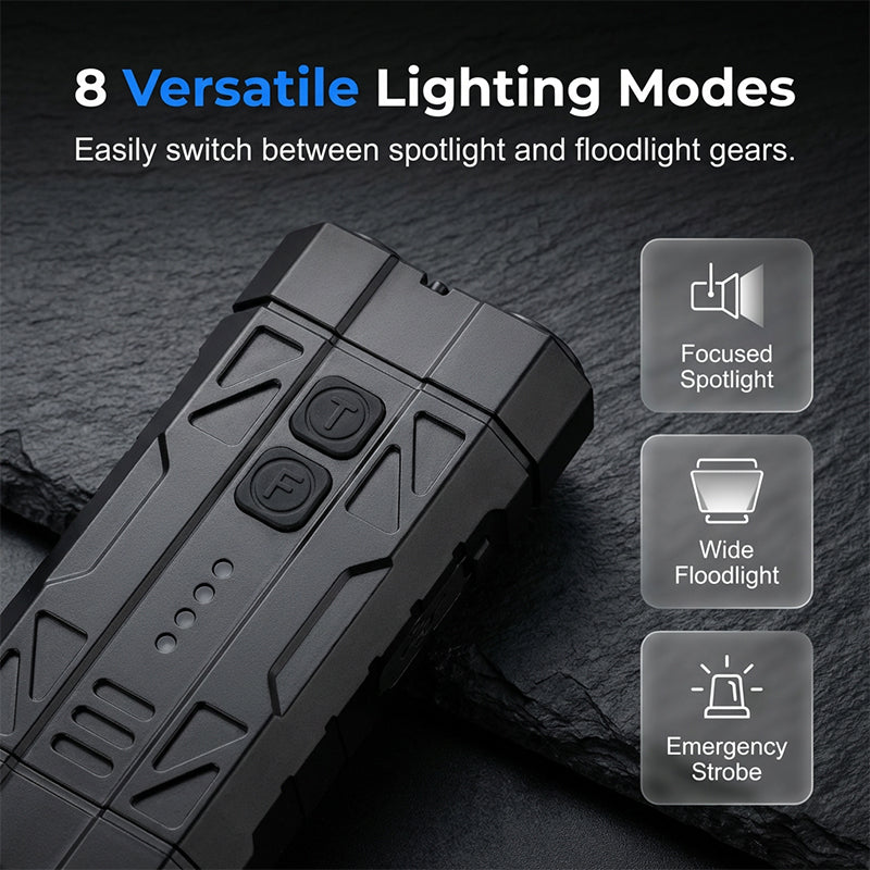 Dual-Source EDC Flashlight with Magnetic Base