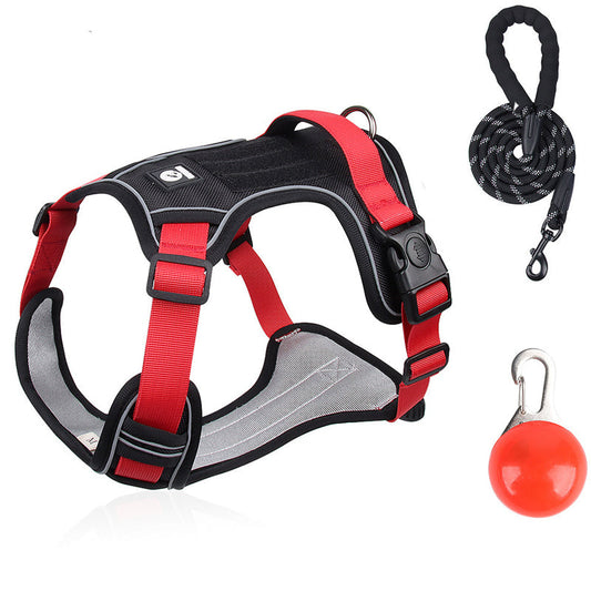 🐶 50% OFF NOW! 🛡️ No Pull Dog Harness with Leash & LED Collar – Secure & Comfortable ✨