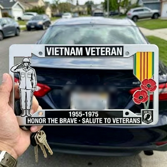 Salute to Veterans License Plate Frame