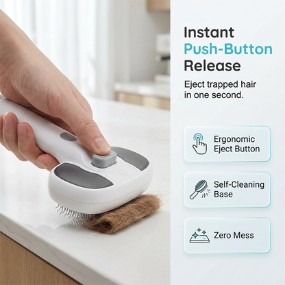 ⏰🔥LIMITED TIME 50% OFF! 🐾 Pet Grooming Brush with Electronic Mist Spray