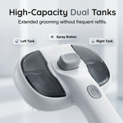 ⏰🔥LIMITED TIME 50% OFF! 🐾 Pet Grooming Brush with Electronic Mist Spray