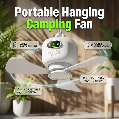 ⏳🔥LIMITED-TIME 50% OFF! 🌬️ Rechargeable Ceiling Fan with LED Lights – Cool & Bright Anywhere ✨