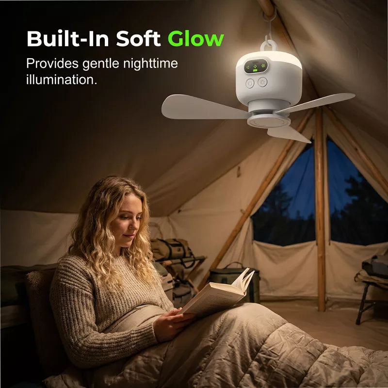 ⏳🔥LIMITED-TIME 50% OFF! 🌬️ Rechargeable Ceiling Fan with LED Lights – Cool & Bright Anywhere ✨