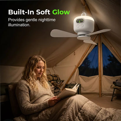 ⏳🔥LIMITED-TIME 50% OFF! 🌬️ Rechargeable Ceiling Fan with LED Lights – Cool & Bright Anywhere ✨