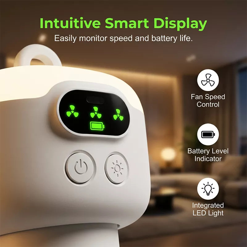 ⏳🔥LIMITED-TIME 50% OFF! 🌬️ Rechargeable Ceiling Fan with LED Lights – Cool & Bright Anywhere ✨