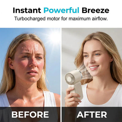 🥳2026 HOT SALE🥳💨❄️ 50% OFF! Turbo Handheld Fan – 16900 RPM, 6 speeds, LED display.  🌬️✨