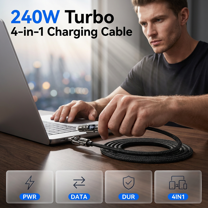 🔥Limited-time offer-Smart Digital Display 4-in-1 Charging Cable