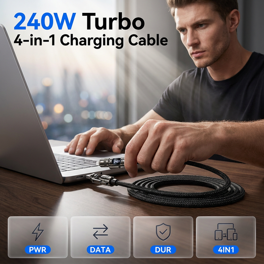 🔥Limited-time offer-Smart Digital Display 4-in-1 Charging Cable