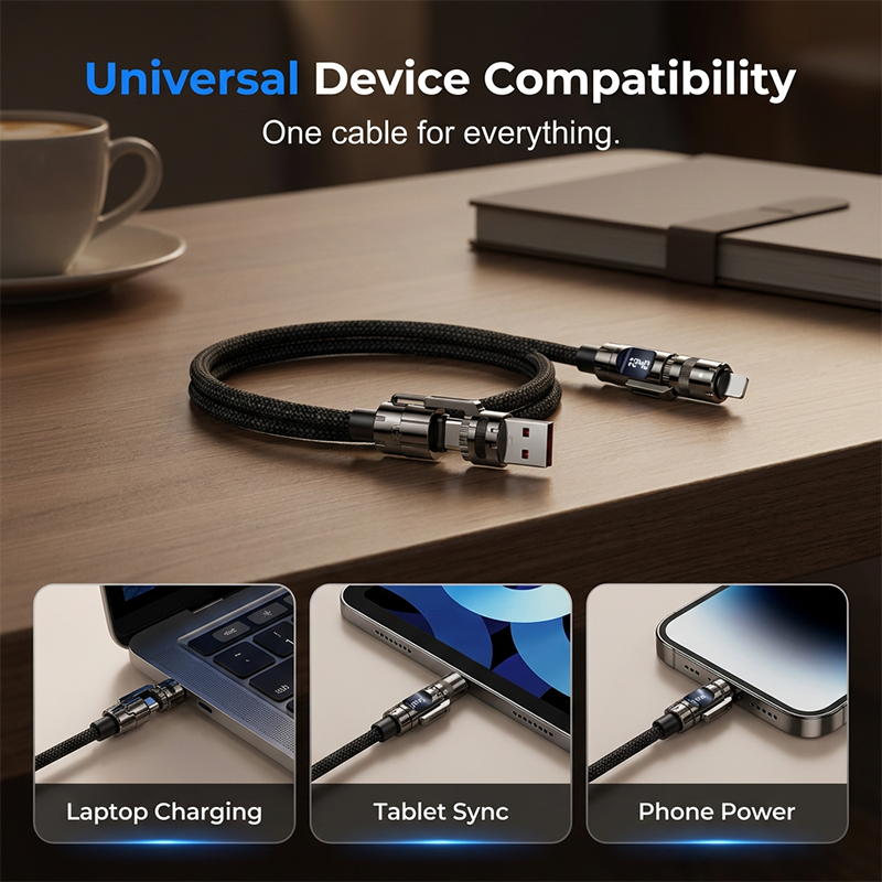 🔥Limited-time offer-Smart Digital Display 4-in-1 Charging Cable