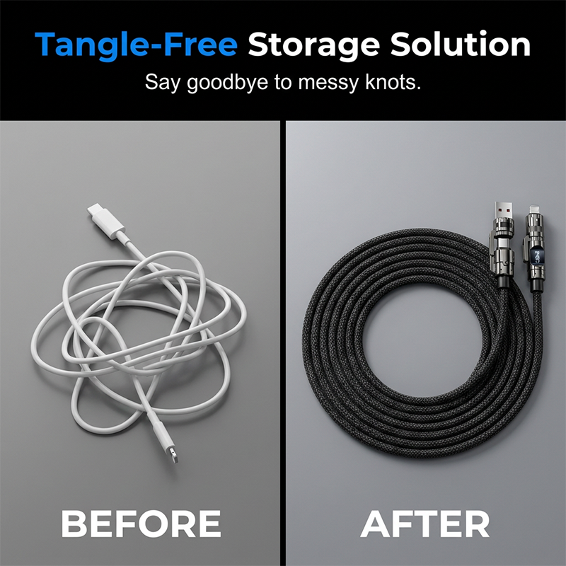 🔥Limited-time offer-Smart Digital Display 4-in-1 Charging Cable